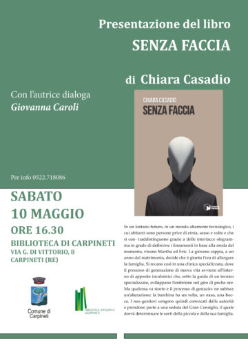 Leggi: «“SENZA FACCIA”, la scrittrice Chiara Casadio…»